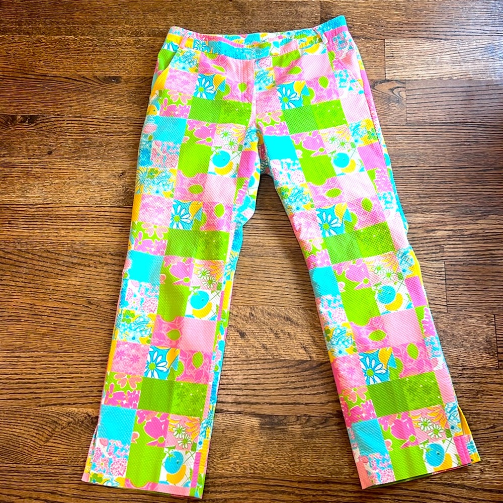 Lilly Pulitzer VTG classic patch  pants 8